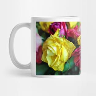 Yellow Pink Red Rose's Summer Flowers Mug